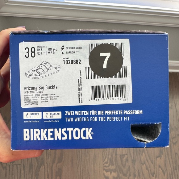 Birkenstock Arizona Big Buckle Sandals -  Sz EU 38 in Graceful Taupe - Picture 6 of 6